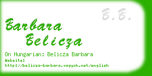 barbara belicza business card